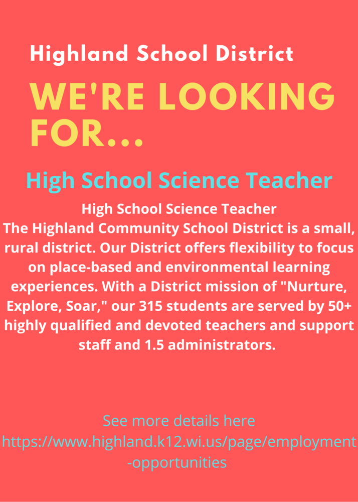 Science Teacher Opening